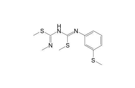 Carbamimidothioic acid, N'-methyl-N-[(methylthio)[[3-(methylthio)phenyl]imino]methyl]-, methyl ester