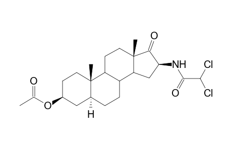 16.beta.-(Dichloroacetamido)-17-oxo-5.alpha.-androstan-3.beta.-yl acetate