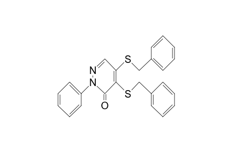 3(2H)-Pyridazinone, 2-phenyl-4,5-bis[(phenylmethyl)thio]-