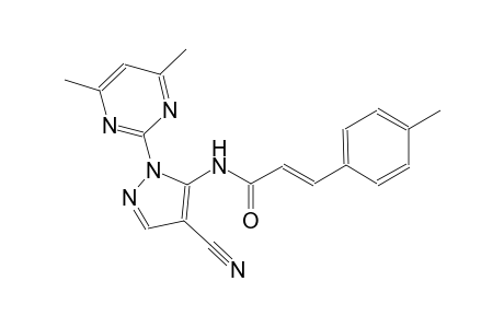 (2E)-N-[4-cyano-1-(4,6-dimethyl-2-pyrimidinyl)-1H-pyrazol-5-yl]-3-(4-methylphenyl)-2-propenamide