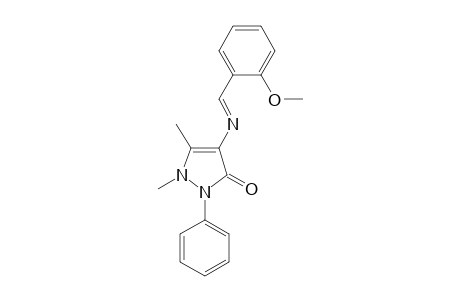 4-([(E)-(2-Methoxyphenyl)methylidene]amino)-1,5-dimethyl-2-phenyl-1,2-dihydro-3H-pyrazol-3-one