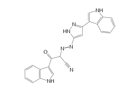 2-((3-(1H-Indol-3-yl)-1H-pyrazol-5-yl)diazenyl)-3-(1H-indol-3-yl)-3-oxopropane nitrile