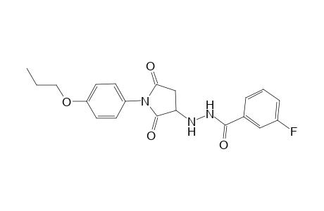 3-Fluorobenzoic acid, N'-[2,5-dioxo-1-(4-propoxyphenyl)pyrrolidin-3-yl]hydrazide