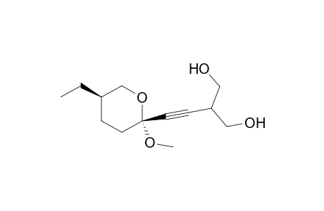 1,3-Propanediol, 2-[(5-ethyltetrahydro-2-methoxy-2H-pyran-2-yl)ethynyl]-, cis-(.+-.)-