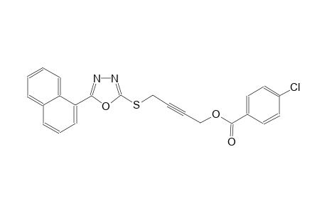 4-{[5-(1-naphthyl)-1,3,4-oxadiazol-2-yl]sulfanyl}-2-butynyl 4-chlorobenzoate