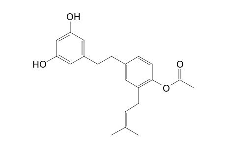 .alpha.,.alpha'.-Dihydro-3,5-dihydroxy-4'-acetoxy-5'-isopentenylstilbene