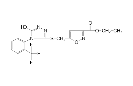 5-{{[5-hydroxy-4-(alpha,alpha,alpha-trifluoro-o-tolyl)-4H-1,2,4-triazol-3-yl]thio}methyl}-3-isoxazolecarboxylic acid, ethyl ester