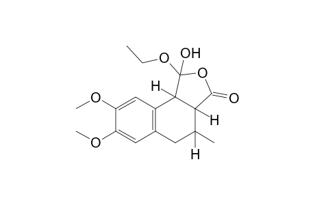 7,8-dimethoxy-1-ethoxy-1-hydroxy-4-methyl-3a,4,5,9b-tetrahydronaphtho[1,2-c]furan-3(1H)-one