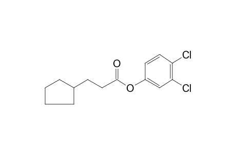 3-Cyclopentylpropionic acid, 3,4-dichlorophenyl ester