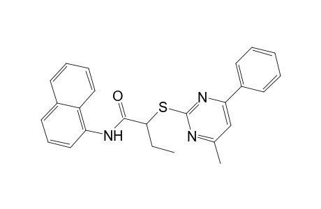 2-[(4-methyl-6-phenyl-2-pyrimidinyl)sulfanyl]-N-(1-naphthyl)butanamide