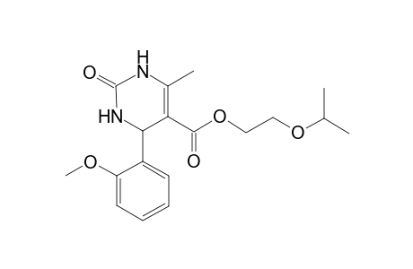 5-Pyrimidinecarboxylic acid, 1,2,3,4-tetrahydro-4-(2-methoxyphenyl)-6-methyl-2-oxo-, 2-(1-methylethoxy)ethyl ester