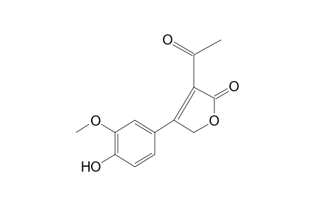 3-acetyl-4-(4-hydroxy-3-methoxyphenyl)-2(5H)-furanone