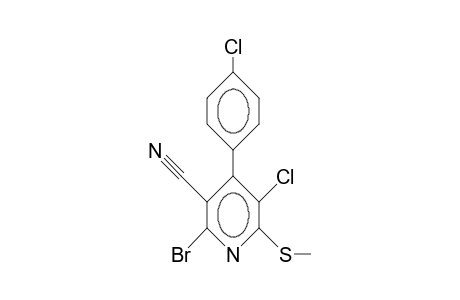 2-BROM-5-CHLOR-4-(PARA-CHLORPHENYL)-6-METHYLTHIO-NICOTINONITRIL