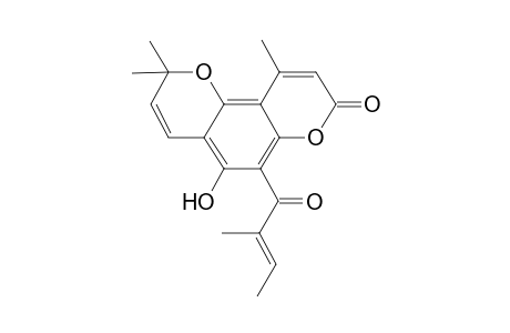 5-Hydroxy-2,2,10-trimethyl-6-[(E)-2-methylbut-2-enoyl]-2H,8H-benzo[1,2-b:3,4-b']dipyran-8-one