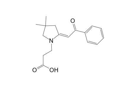 3-[(2E)-4,4-dimethyl-2-phenacylidene-1-pyrrolidinyl]propanoic acid