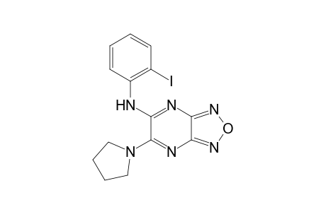 5-(2-Iodoanilino)-6-(1-pyrrolidinyl)furazano[3,4-b]pyrazine