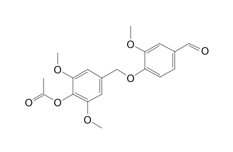 Benzaldehyde, 4-[[4-(acetyloxy)-3,5-dimethoxyphenyl]methoxy]-3-methoxy-