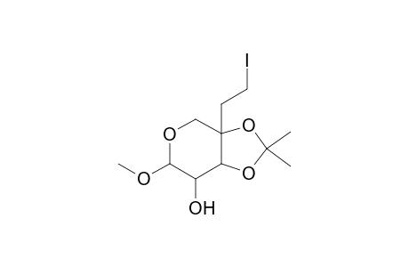 7-Deoxy-7-iodo-1-O-methylheptulopyranose, 3,4-isopropylidene-