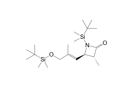 (3R,4R,1'E)-1-(tert-Butyldimethylsilyl)-4-(3'-tert-butyldimethylsilyloxy-2'-methylprop-1'-enyl)-3-methylazetidin-2-one