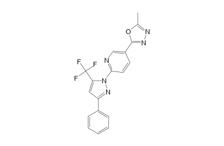 5-(5-Methyl-1,3,4-oxadiazol-2-yl)-2-(5-trifluoromethyl-3-phenyl-1H-pyrazol-1-yl)pyridine