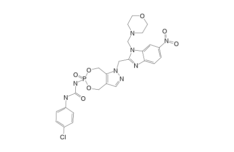 #9D;1-(4-CHLOROYPHENYL)-3-[[1-[(1-MORPHOLINOMETHYL)-6-NITRO-1H-BENZO-[D]-IMIDAZOL-2-YL]-METHYL]-6-OXIDO-4,8-DIHYDRO-1H-[1,3,2]-DIOXAPHOSPHENO-[5,6-C]-PYRAZOL-6