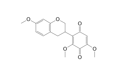 3,5-dimethoxy-2-(7-methoxychroman-3-yl)-p-benzoquinone