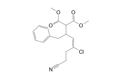 Dimethyl (E)-2-(4-chloro-6-cyano-1-phenylhex-3-en-2-yl)malonate