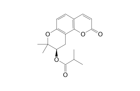 Isobutyric acid (9R)-8,8-dimethyl-9,10-dihydro-2H,8H-benzo[1,2-b:3,4-b']dipyran-2-one-9-yl ester