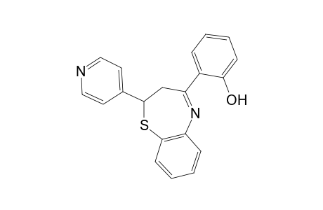 o-[2,3-dihydro-2-(4-pyridyl)-1,5-benzothiazepin-4-yl]phenol