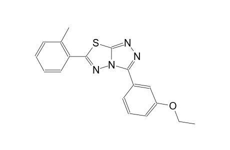 3-(3-ethoxyphenyl)-6-(2-methylphenyl)[1,2,4]triazolo[3,4-b][1,3,4]thiadiazole
