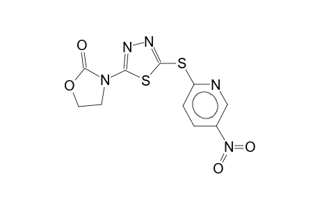 1,3,4-Thiadiazole, 2-(5-nitropyrid-2-yl)thio-5-(oxazolidin-2-one-3-yl)-