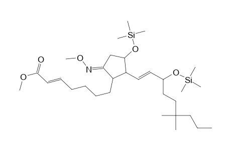 Methyl 7-[2-methoxyimino-4-trimethylsiloxy-5(3-trimethylsiloxy-6,6-dimethyl-1-nonenyl)-cyclopentanyl]-2-heptenoate