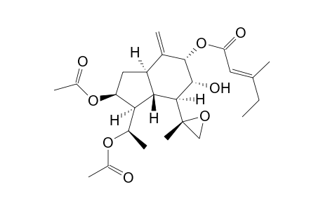 SONGARICALARIN_B;(1-S,2-R,3A-R,5-S,6-R,7-S,7A-S)-2-ACETOXY-1-(1-ALPHA-ACETOXYETHYL)-OCTAHYDRO-6-HYDROXY-4-METHYLIDENE-7-[(2-S)-2-