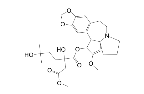 Cephalotaxine, 4-methyl 2-hydroxy-2-(3-hydroxy-3-methylbutyl)butanedioate (ester), [3(R)]-