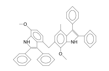 1-(7-Methoxy-4-methyl-2,3-diphenyl-6-indolyl)-1-(7-methoxy-2,3-diphenyl-4-indolyl)-methane