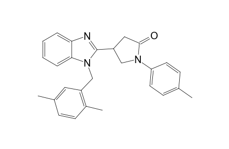 2-Pyrrolidinone, 4-[1-[(2,5-dimethylphenyl)methyl]-1H-1,3-benzimidazol-2-yl]-1-(4-methylphenyl)-