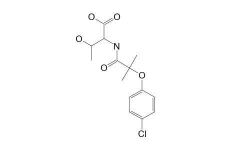 2-[2-(p-chlorophenoxy)-2-methylpropionamido]-3-hydroxybutyric acid