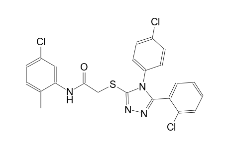 N-(5-chloro-2-methylphenyl)-2-{[5-(2-chlorophenyl)-4-(4-chlorophenyl)-4H-1,2,4-triazol-3-yl]sulfanyl}acetamide