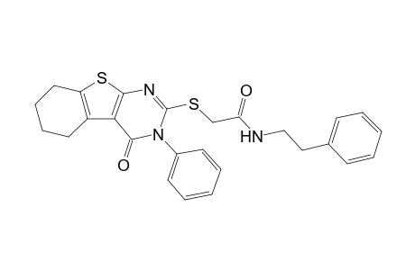 2-[(4-oxo-3-phenyl-3,4,5,6,7,8-hexahydro[1]benzothieno[2,3-d]pyrimidin-2-yl)sulfanyl]-N-(2-phenylethyl)acetamide