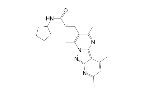 pyrido[2',3':3,4]pyrazolo[1,5-a]pyrimidine-3-propanamide, N-cyclopentyl-2,4,8,10-tetramethyl-
