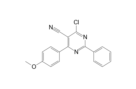 4-CHLORO-6-(p-METHOXYPHENYL)-2-PHENYL-5-PYRIMIDINECARBONITRILE