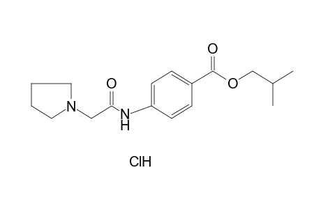 p-[2-(1-pyrrolidinyl)acetamido]benzoic acid, isobutyl ester, hydrochloride