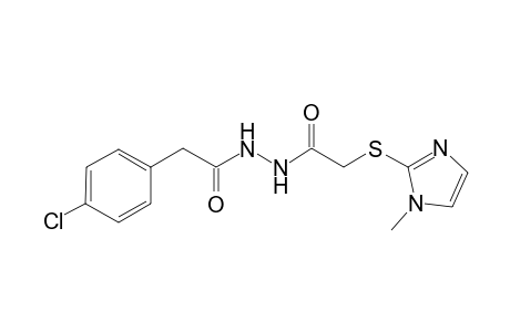N'-[(4-Chlorophenyl)acetyl]-2-[(1-methyl-1H-imidazol-2-yl)sulfanyl]acetohydrazide