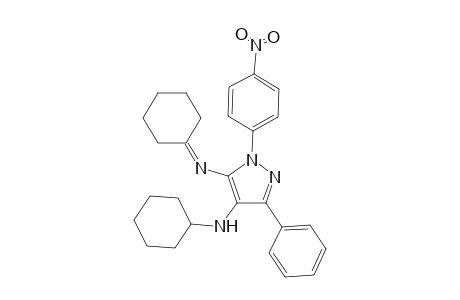 cyclohexyl-[5-(cyclohexylideneamino)-1-(4-nitrophenyl)-3-phenyl-pyrazol-4-yl]amine