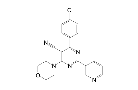 4-(p-CHLOROPHENYL)-6-MORPHOLINO-2-(3-PYRIDYL)-5-PYRIMIDINECARBONITRILE