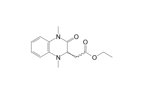 3,4-dihydro-1,4-dimethyl-3-oxo-delta 2(1H), alpha-quinoxalineacetic acid, ethyl ester