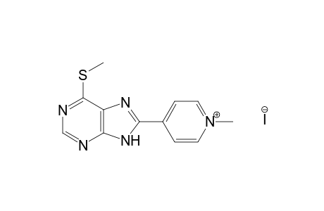 1-methyl-4-[6-(methylthio)-9H-purin-8-yl]pyridinium iodide