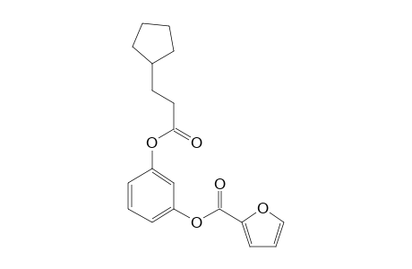 1,3-Benzenediol, o-(3-cyclopentylpropionyl)-o'-(2-furoyl)-