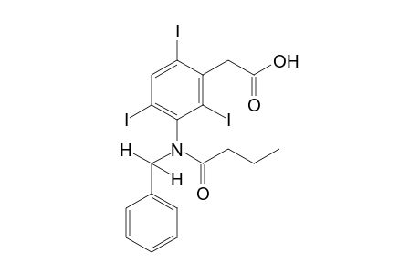 [3-(N-benzylbutyramido)-2,4,6-triiodophenyl]acetic acid