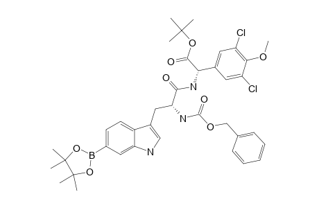 (R,S)-6-(4,4,5,5-TETRAMETHYL-[1,3,2]-DIOXABOROLAN-2-YL)-N-CARBOBENZYLOXY-TRYPTOPHYL-3',5'-DICHLORO-4'-METHOXYPHENYLGLYCINE-TERT.-BUTYLESTER